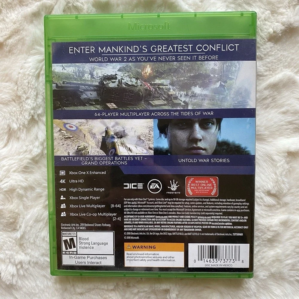Battlefield V -‎ Standard Edition Microsoft Xbox One 2018 Excellent Condition